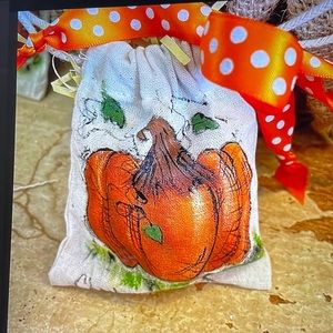 Pumpkin Treat bag, hand painted